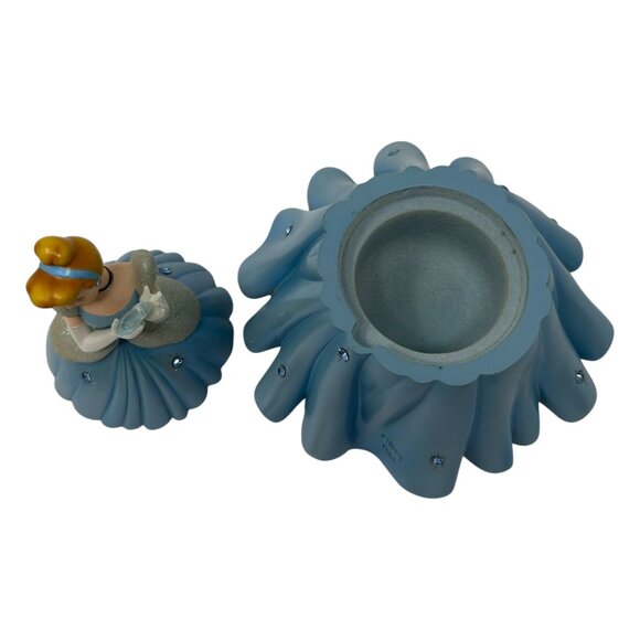 Disney Cinderella Ceramic Trinket Box With Glitter & Gemstone Details READ - Picture 4 of 16